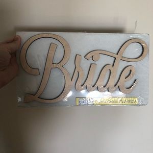 Wooden Bride sign